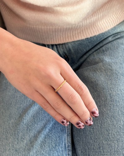 pierścionek pozłacany