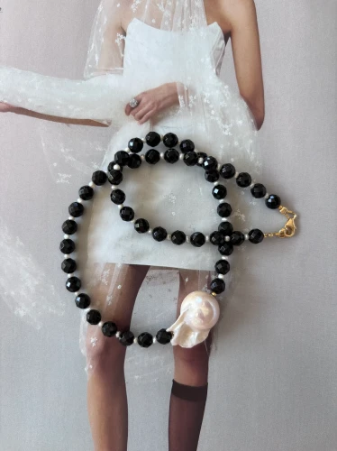 Naszyjnik z kamieni naturalnych z perłą barokową