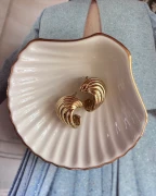 Kolczyki ze stali szlachetnej platerowane 14k złotem