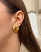 Kolczyki ze stali szlachetnej platerowane 14k złotem