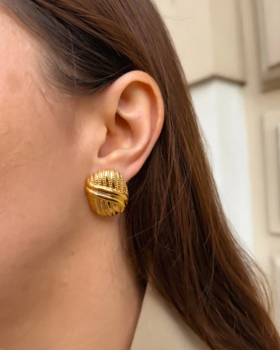 Kolczyki ze stali szlachetnej platerowane 14k złotem