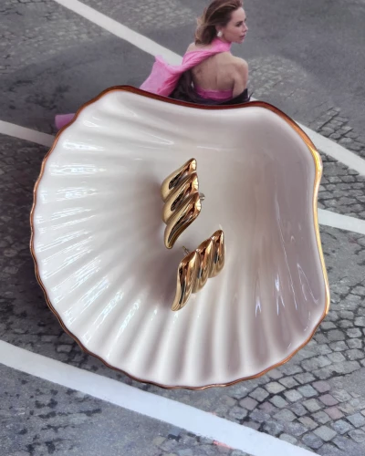 Kolczyki ze stali szlachetnej platerowane 14k złotem