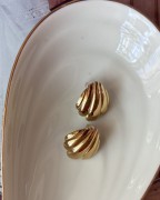 Kolczyki ze stali szlachetnej platerowane 14k złotem