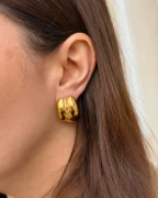 Kolczyki ze stali szlachetnej platerowane 14k złotem