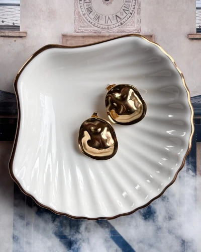 Kolczyki ze stali szlachetnej platerowane 14k złotem