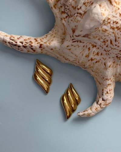 Kolczyki ze stali szlachetnej platerowane 14k złotem